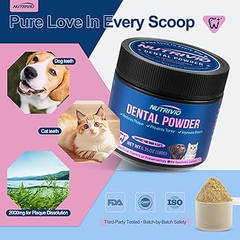 Amazon.com : Nutrivio Dental Powder for Dogs & Cats - Teeth